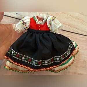 Vtg Madame Alexander Polish Doll dress 8” Costume Poland Replacement